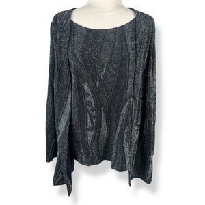 Studio Connection Vintage 90s Shimmer Tunic Top Womens‎ Size 14 W Elegant Party
